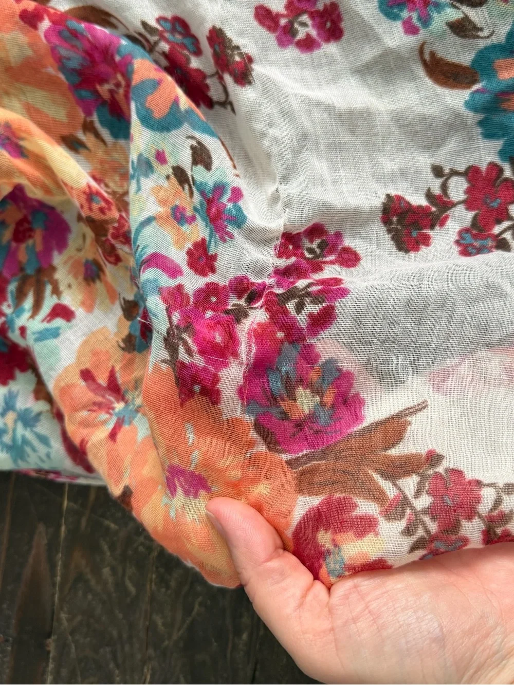 Y2K Large Mossimo Lightweight Printed Scarf Colorful Bohemian Cottagecore Boho